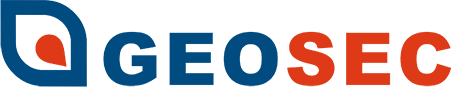 logo geosec bianco rosso